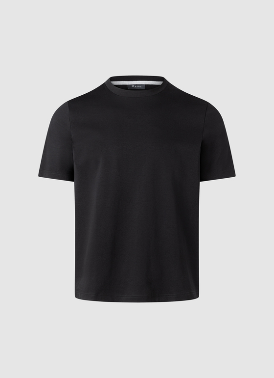 T-Shirt Rundhals 1/2 Arm Black Frontansicht