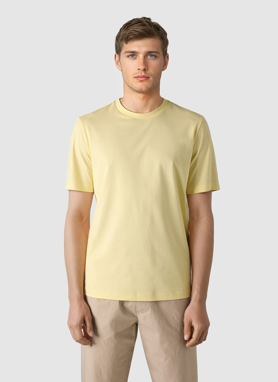 T-Shirt Rundhals 1/2 Arm Light Yellow Frontansicht