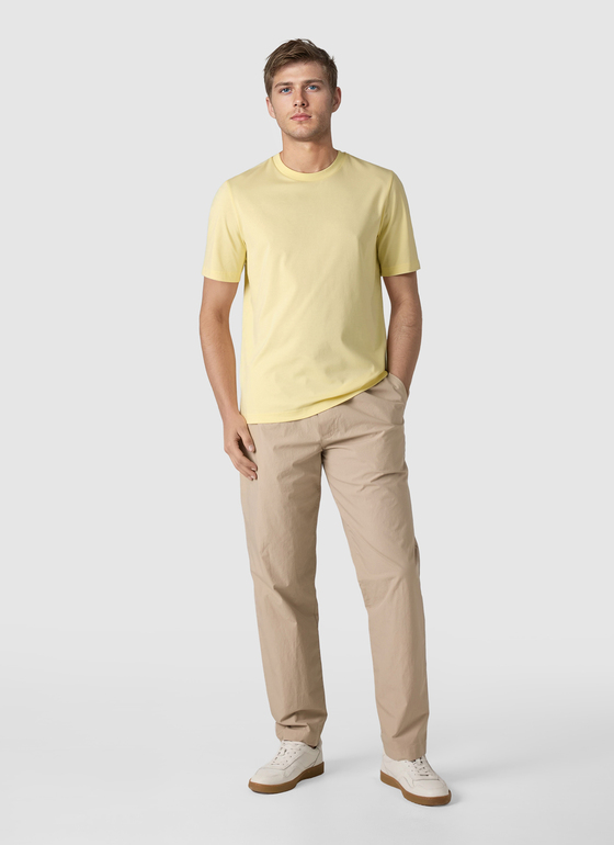 T-Shirt Rundhals 1/2 Arm Light Yellow Frontansicht