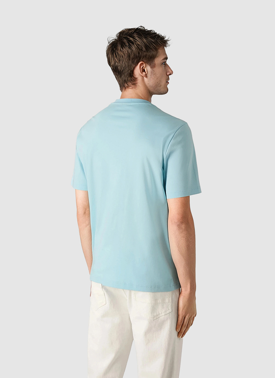 T-Shirt Rundhals 1/2 Arm Bright Aqua Frontansicht