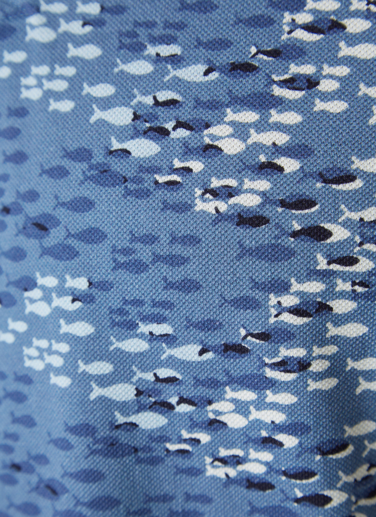 Poloshirt, Knopf 1/2 Arm, Blue Grape Detailansicht 1