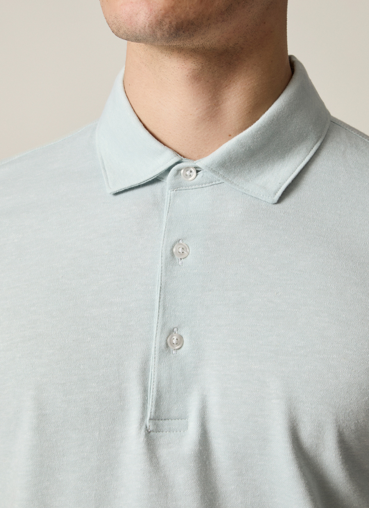 Poloshirt, Iced Mint Detailansicht 1