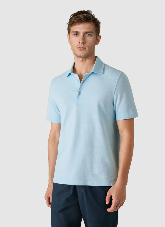 Poloshirt Bright Aqua Frontansicht