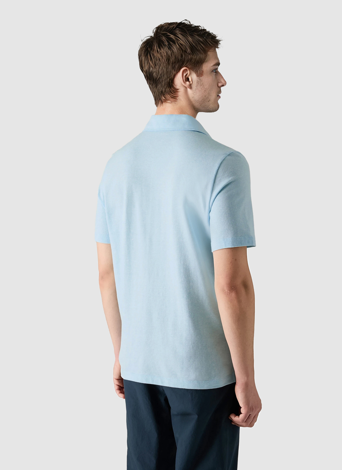 Poloshirt, Bright Aqua Rückansicht