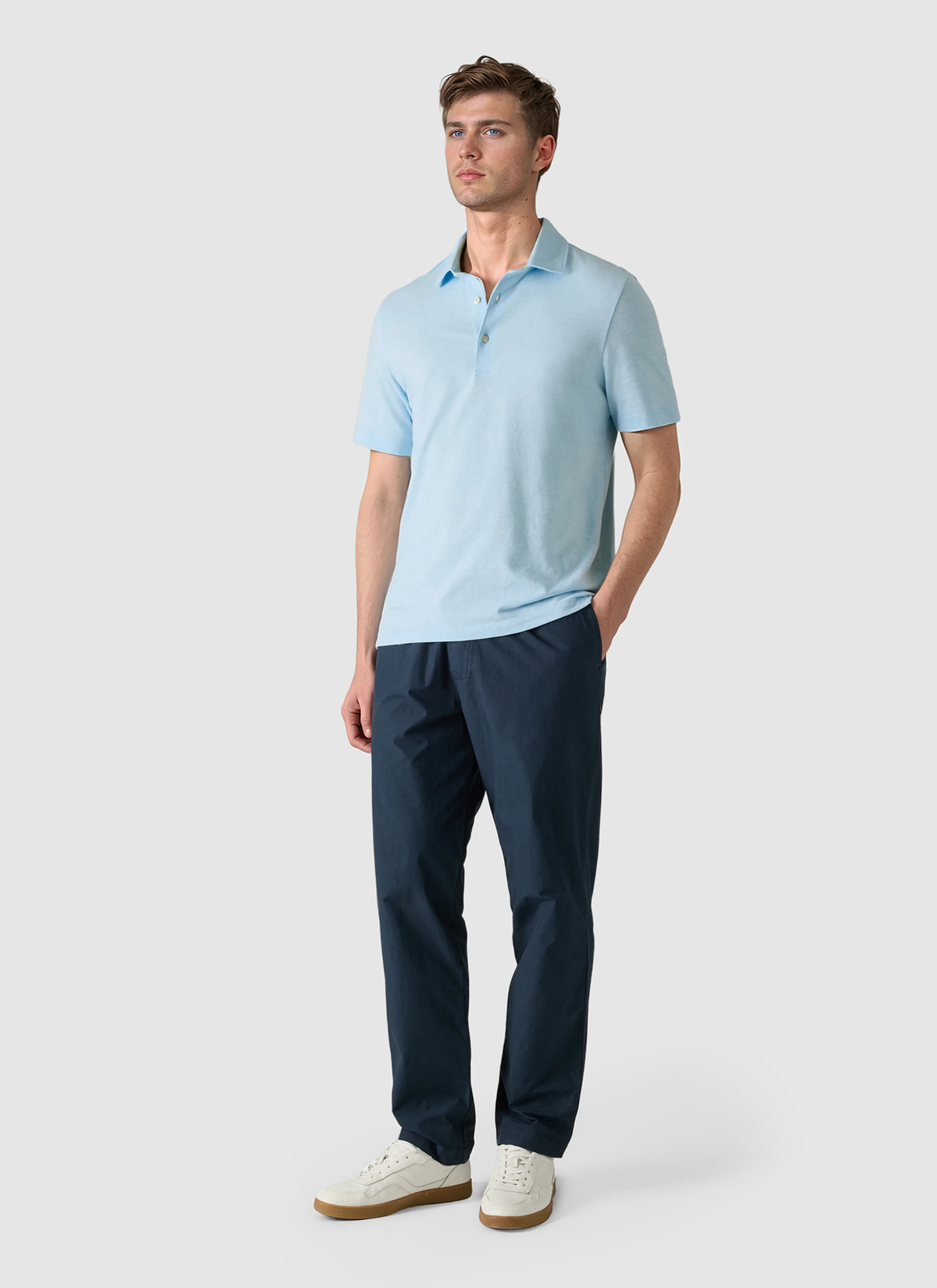 Poloshirt, Bright Aqua Detailansicht 2