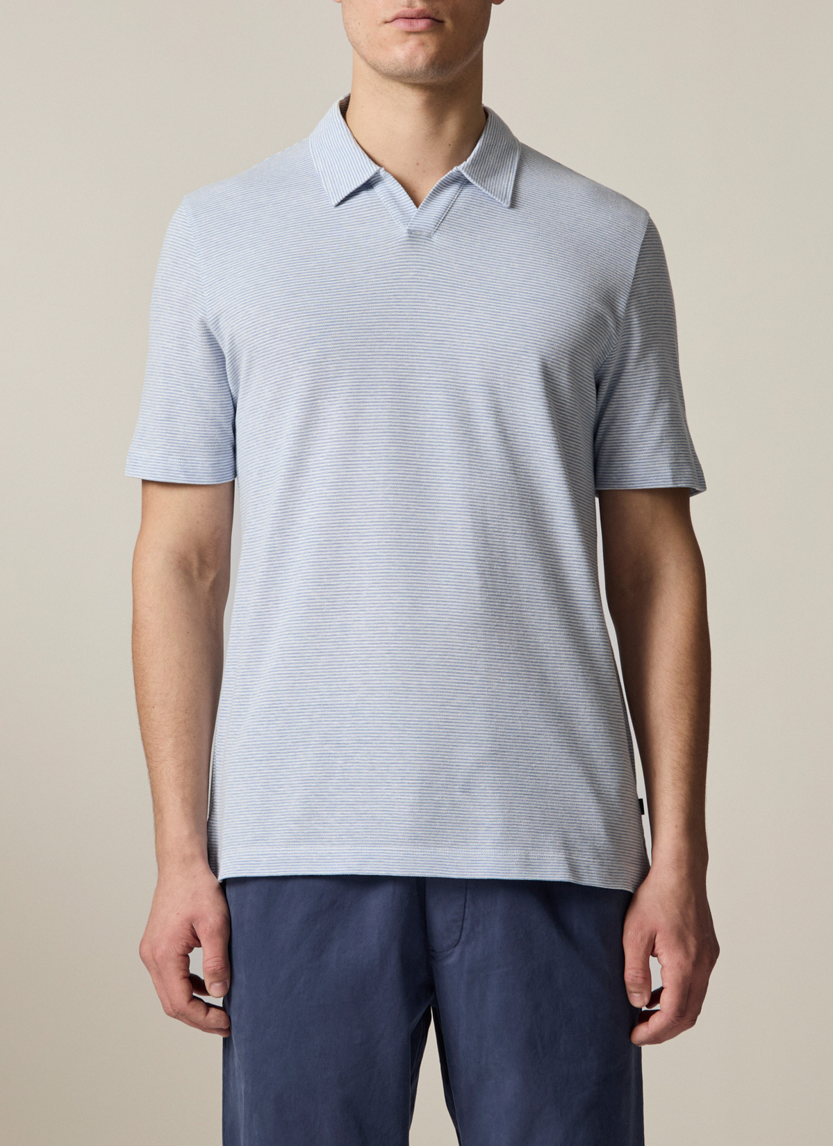 Poloshirt, Shades of Blue Frontansicht