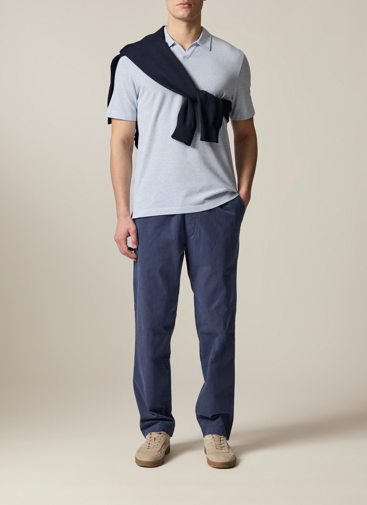 Poloshirt, Shades of Blue Detailansicht 2
