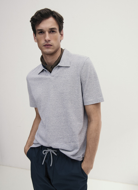 Poloshirt Navy Frontansicht