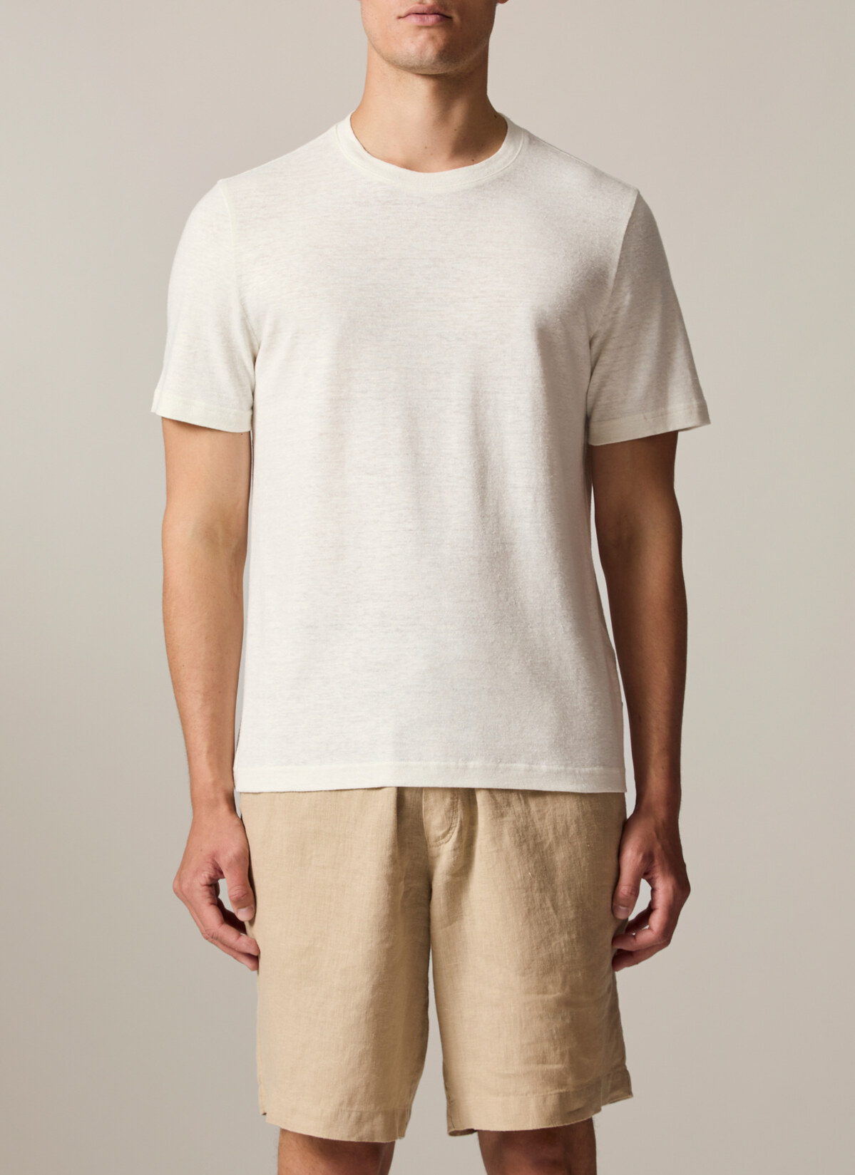 T-Shirt Rundhals 1/2 Arm, Pure White Frontansicht