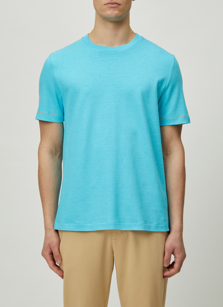 T-Shirt Rundhals 1/2 Arm, Fresh Aqua Detailansicht 1
