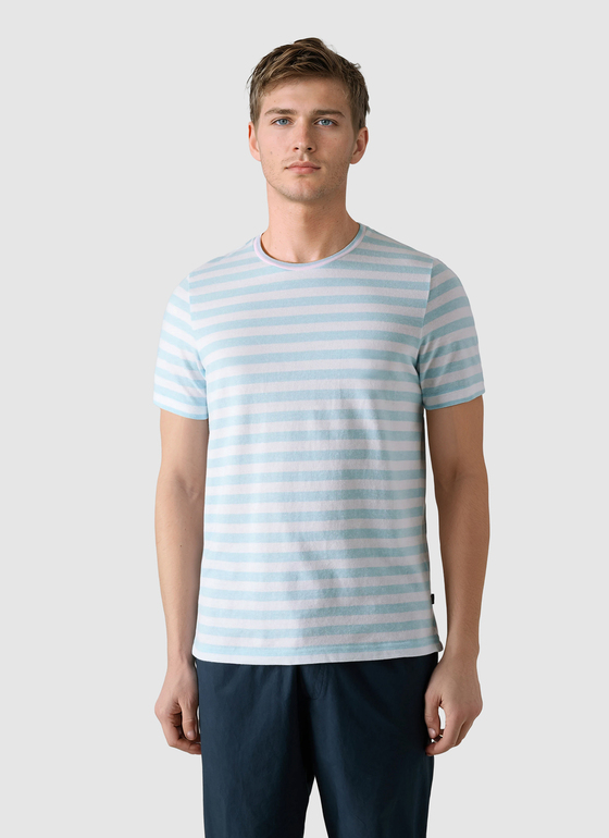 T-Shirt Rundhals 1/2 Arm Bright Aqua Frontansicht