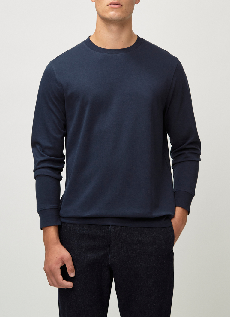 Sweatshirt 100% BaumwolleNavy Frontansicht