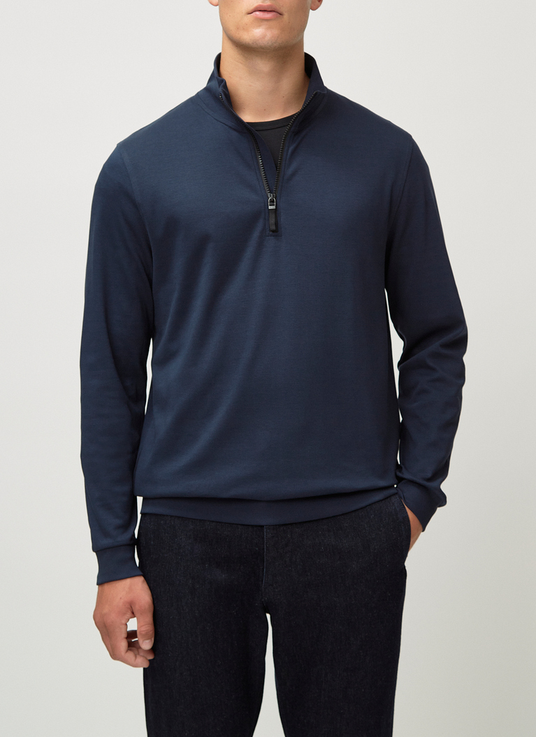 Sweatshirt, Navy Frontansicht