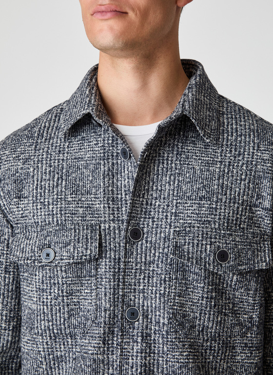 Jacke Web Navy Frontansicht