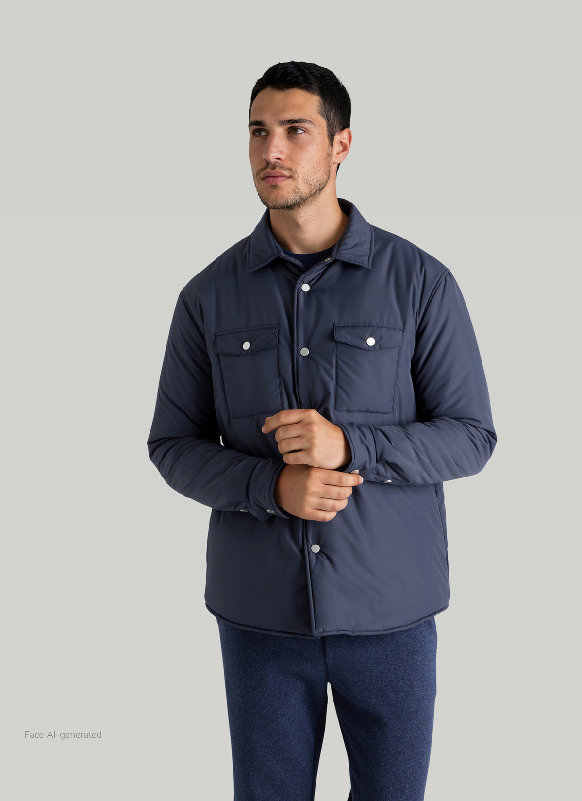 Jacke Web, Navy Frontansicht