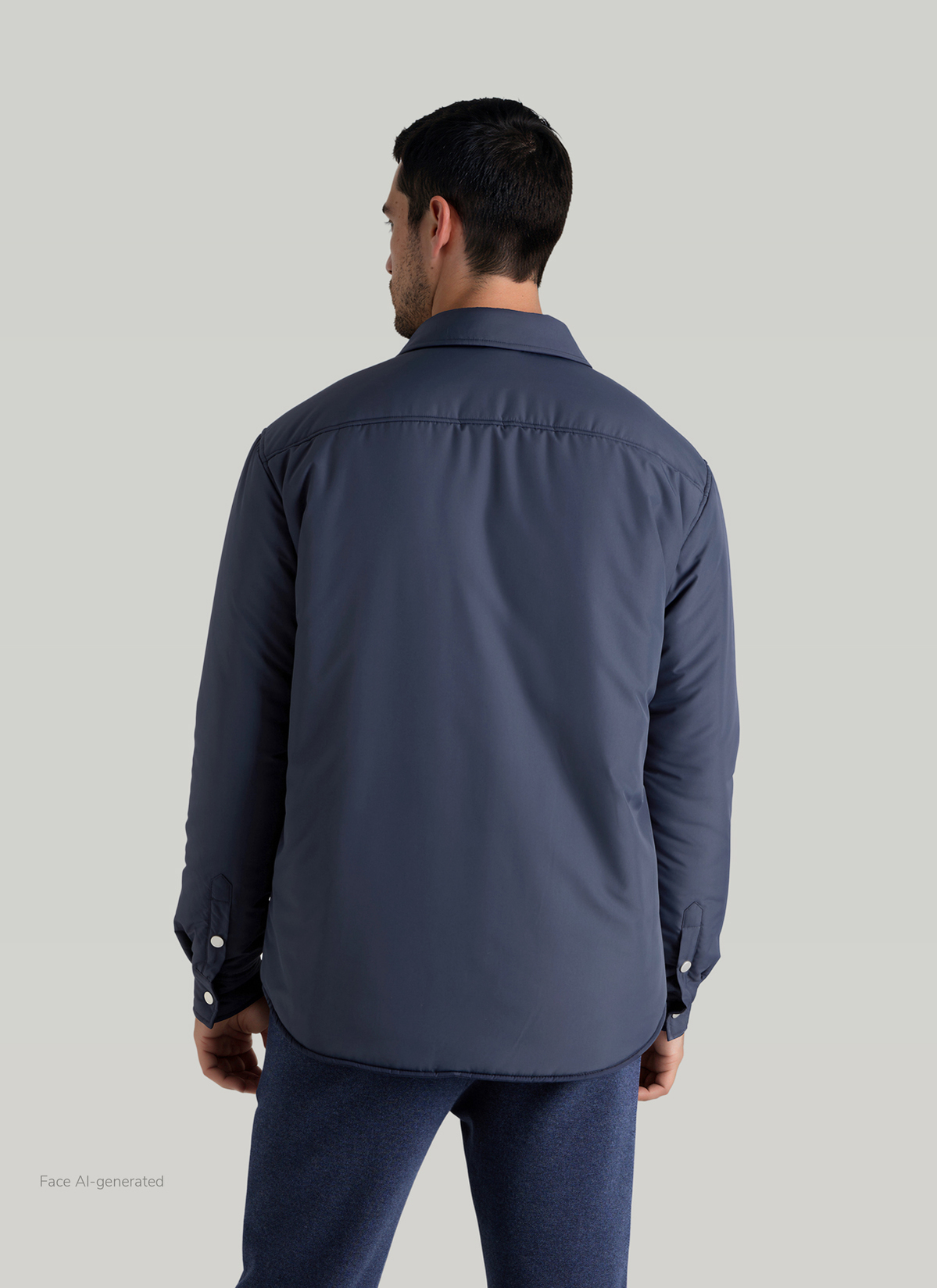 Jacke Web, Navy Rückansicht