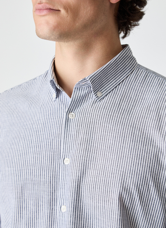 Hemd 1/2 Arm Freizeit Navy Frontansicht