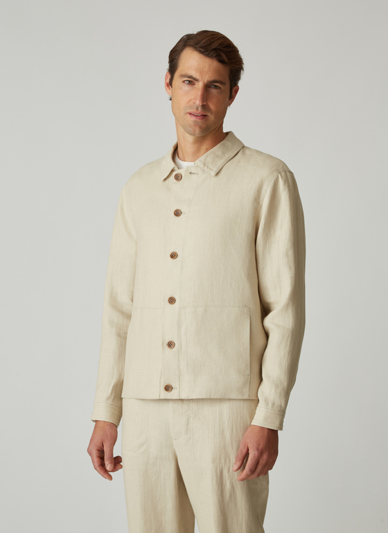 Overshirt Stirred Cappuccino Frontansicht