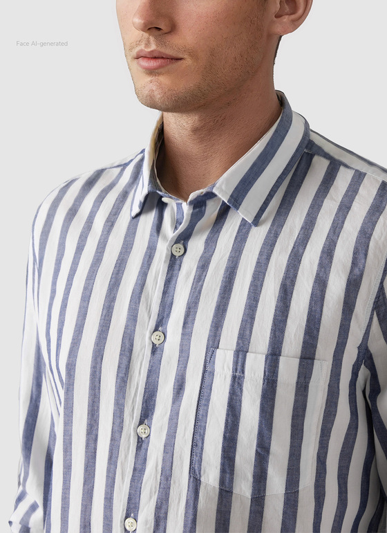 Hemd 1/1 Arm Dawn Blue Frontansicht