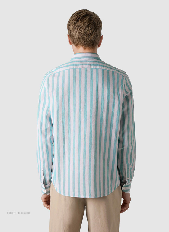 Hemd 1/1 Arm Pastel Turquoise Frontansicht