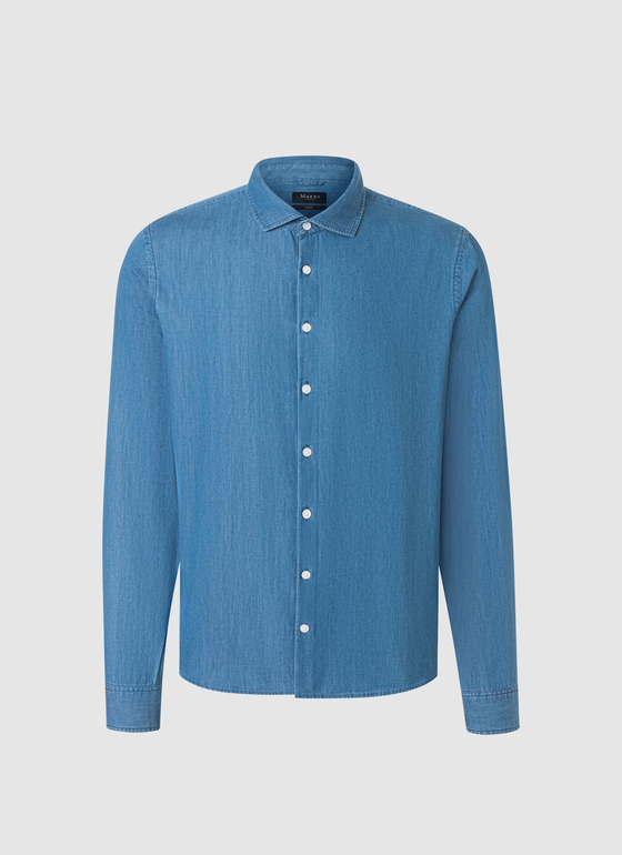 Hemd 1/1 Arm Dawn Blue Frontansicht