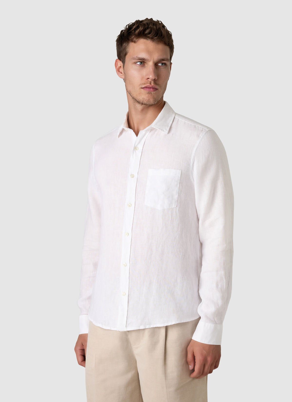 Hemd 1/1 Arm, Pure White Detailansicht 2