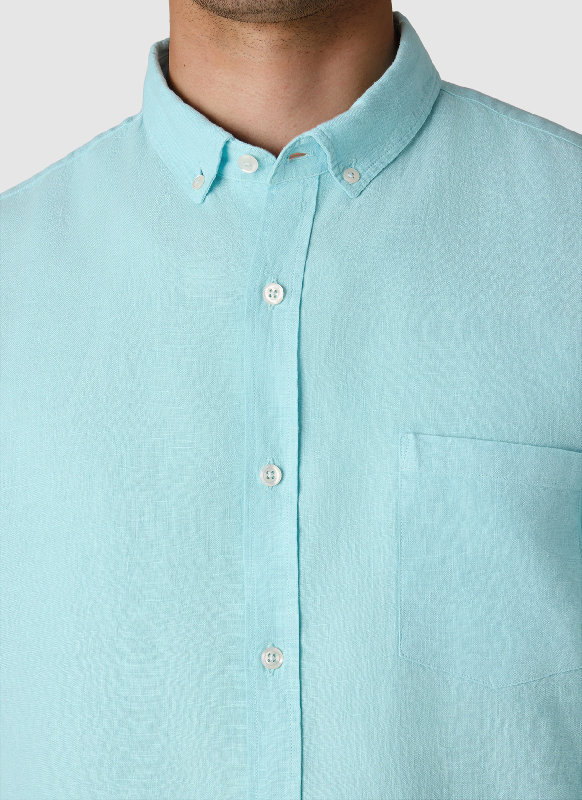 Hemd 1/1 Arm, Bright Aqua Detailansicht 1