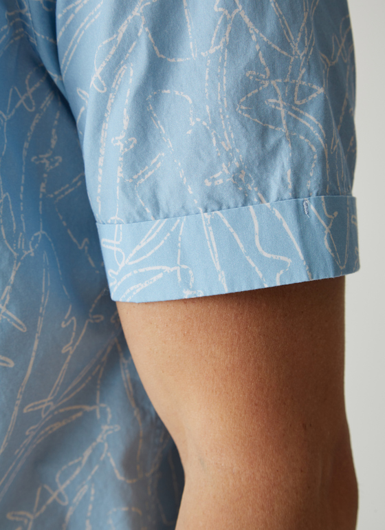 Hemd 1/2 Arm Cold Blue Frontansicht