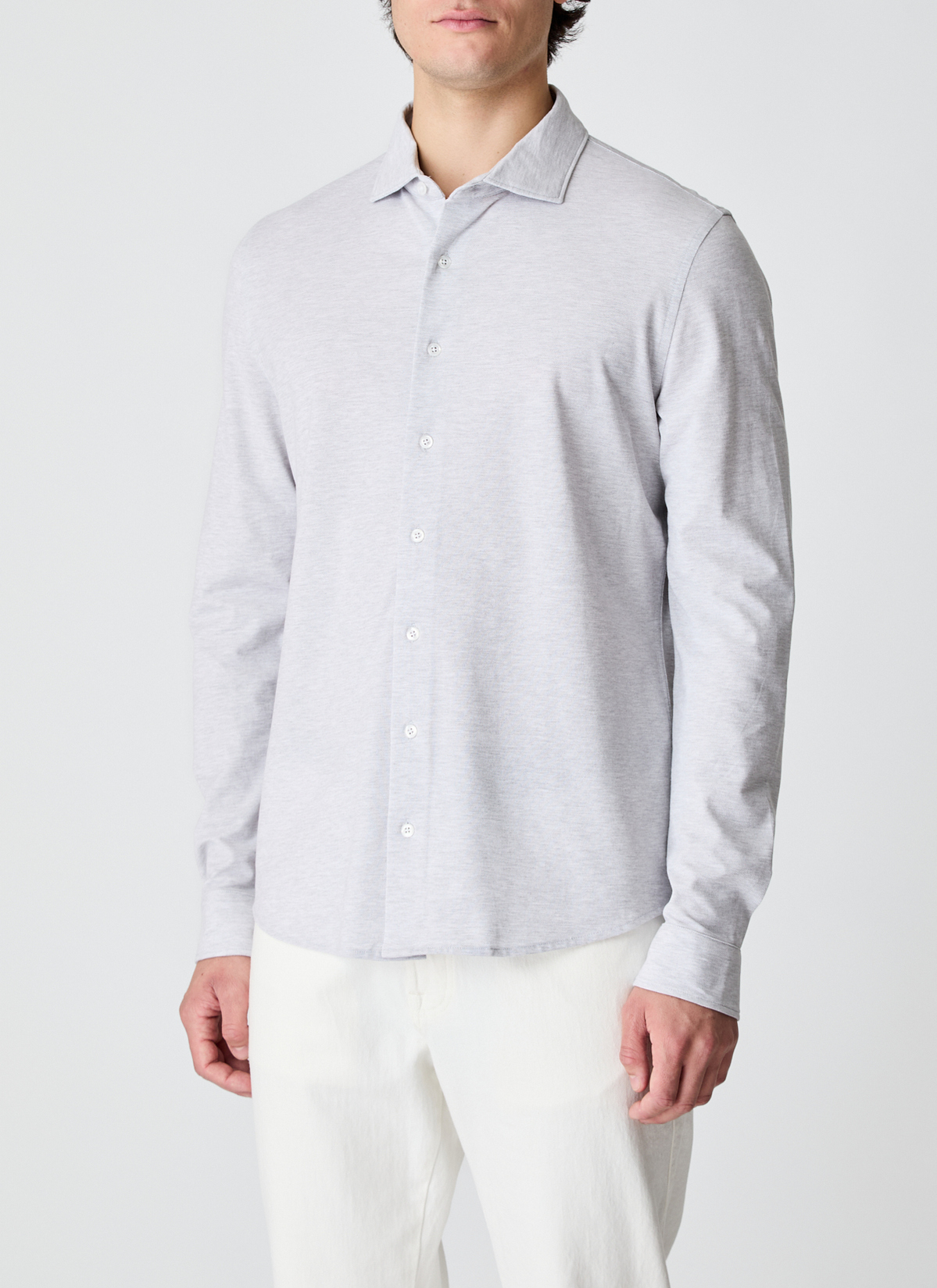 Hemd 1/1 Arm, Mercury Grey Frontansicht
