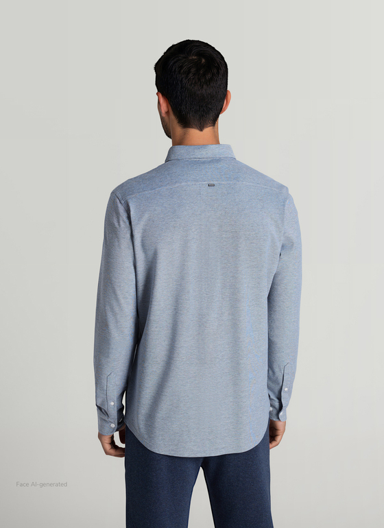 Hemd 1/1 Arm Dawn Blue Frontansicht