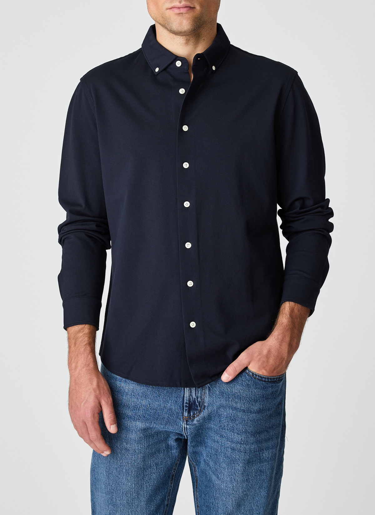 Hemd 1/1 Arm, Navy Frontansicht
