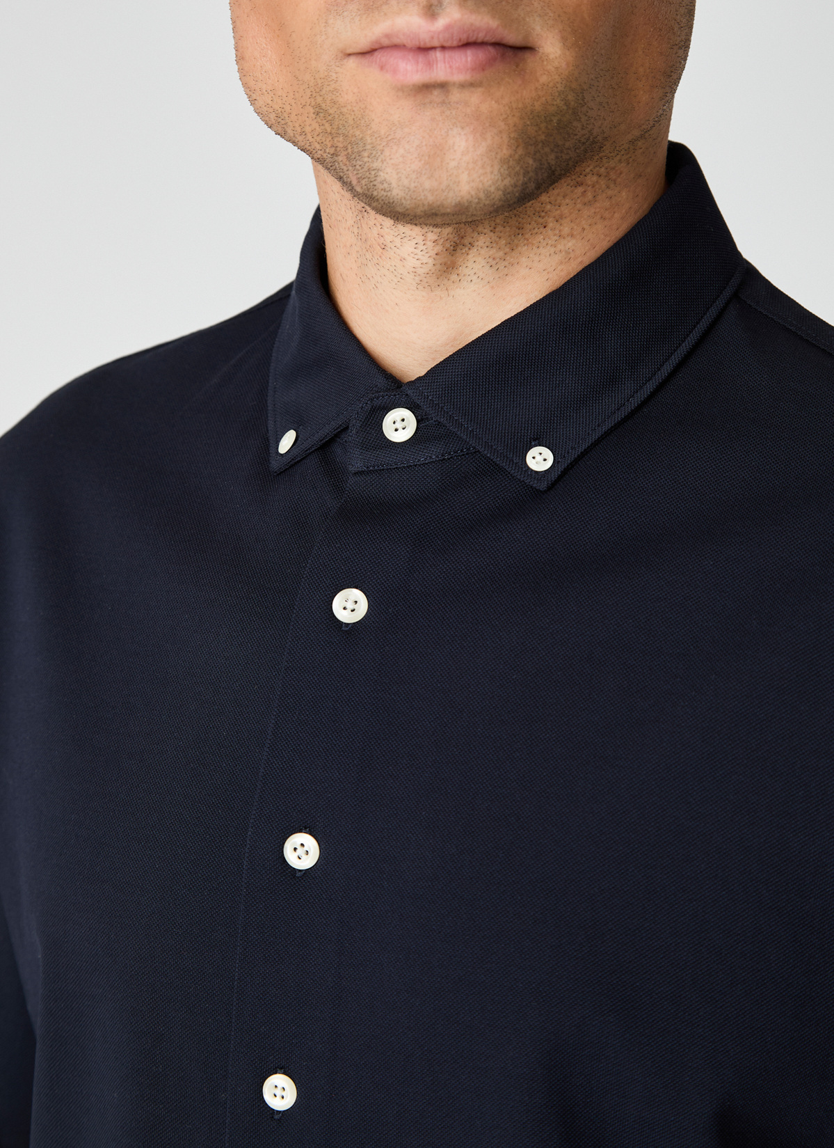 Hemd 1/1 Arm, Navy Detailansicht 2