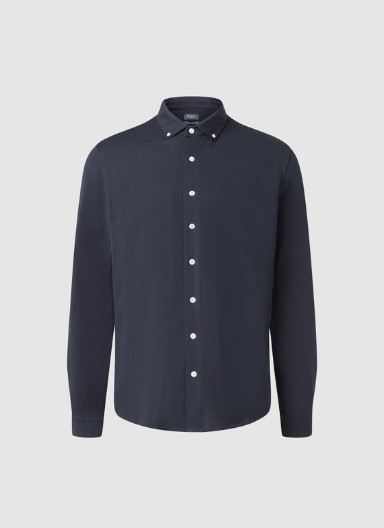 Hemd 1/1 Arm Navy Frontansicht