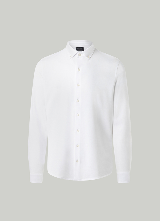 Hemd 1/1 Arm Pure White Frontansicht