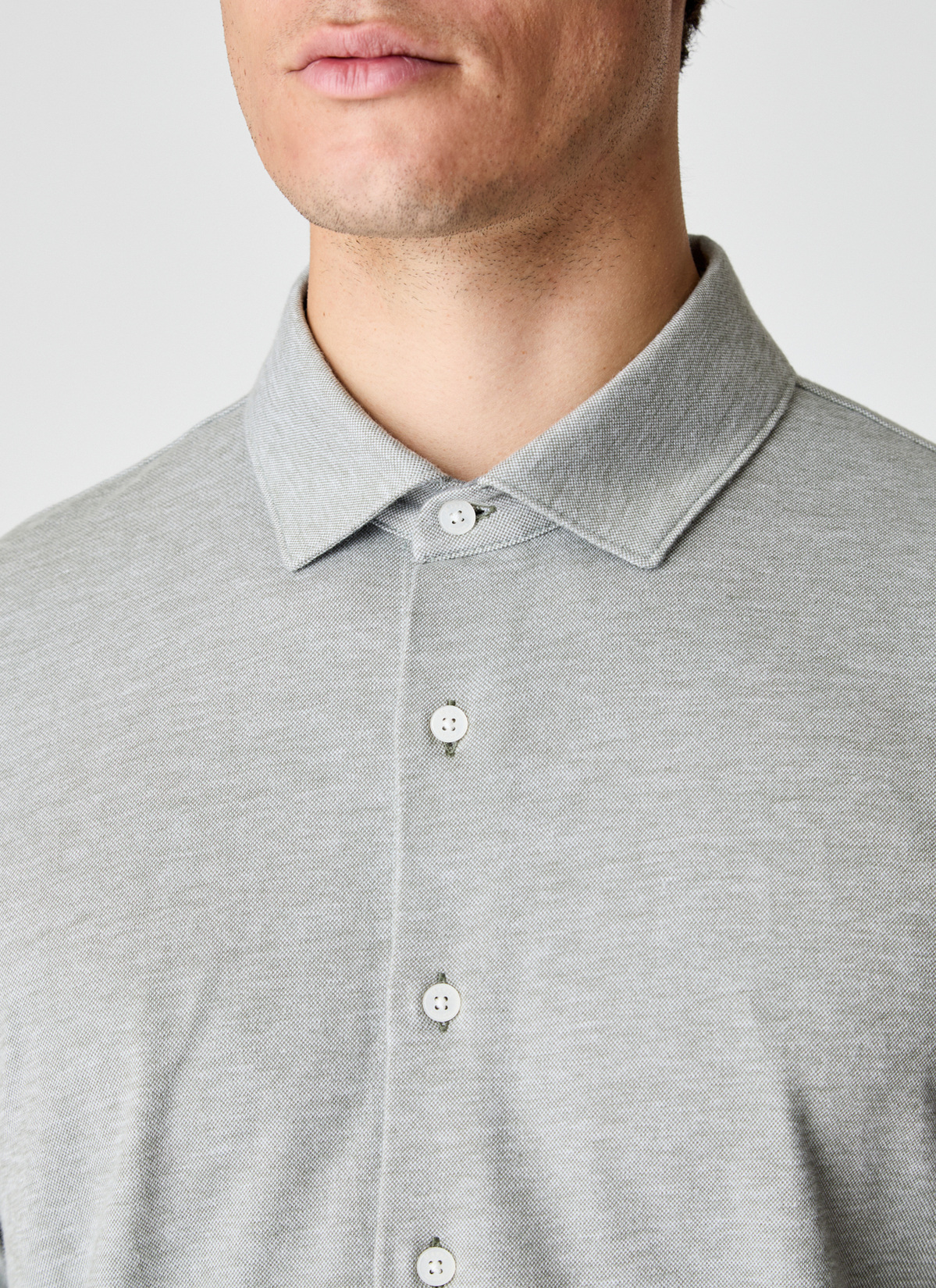 Hemd 1/1 Arm, Foggy Teal Detailansicht 2