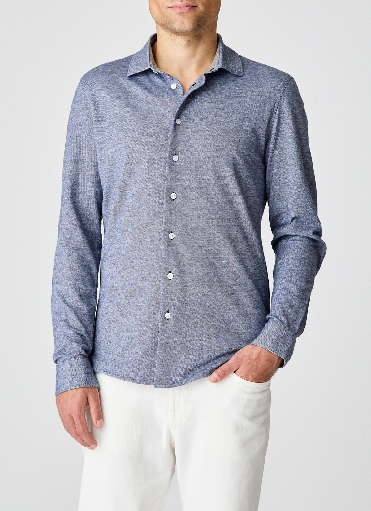 Hemd 1/1 Arm, Navy Detailansicht 1