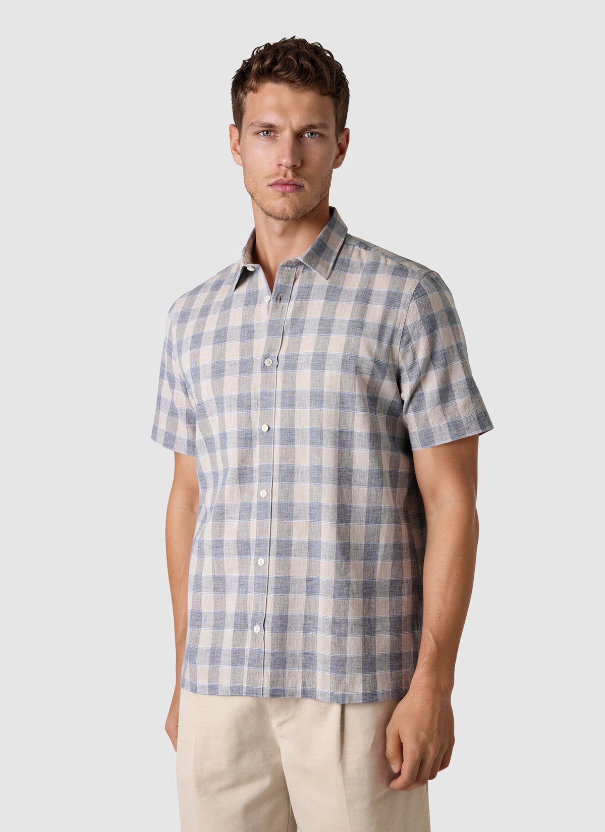 Hemd 1/2 Arm, Light Almond Frontansicht