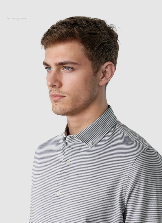 Hemd 1/1 Arm Dawn Blue Frontansicht