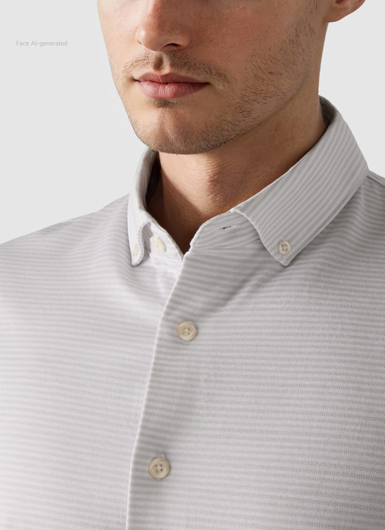 Hemd 1/1 Arm Clear Silver Frontansicht