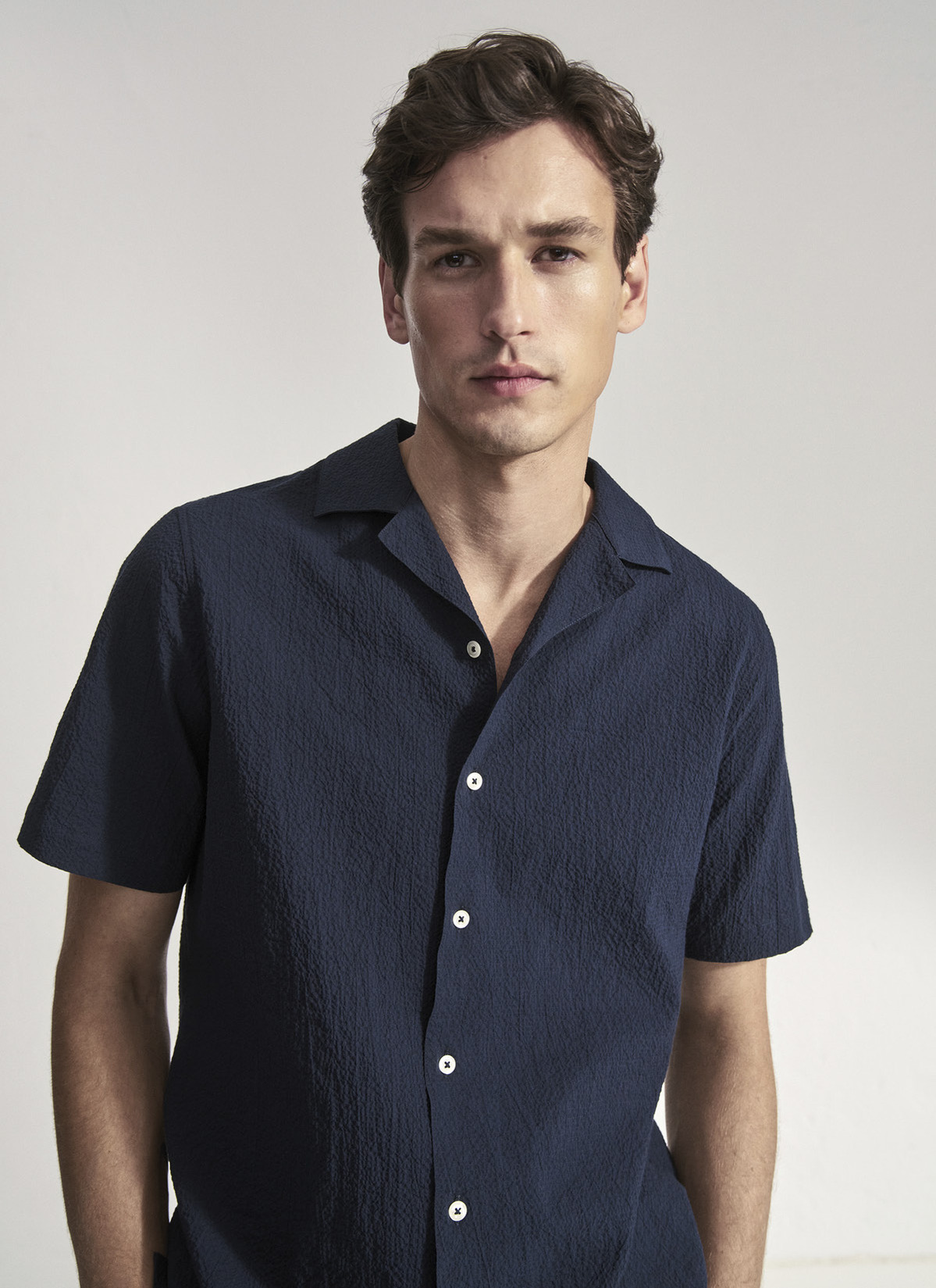 Hemd 1/2 Arm, Navy Frontansicht