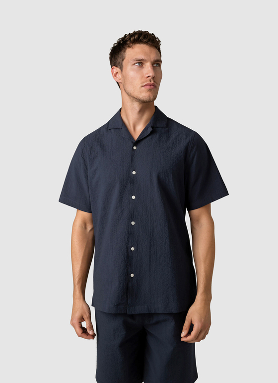 Hemd 1/2 Arm Navy Frontansicht