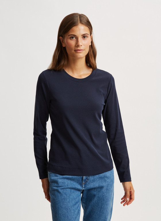 Longsleeve 1/1 Arm Navy Frontansicht