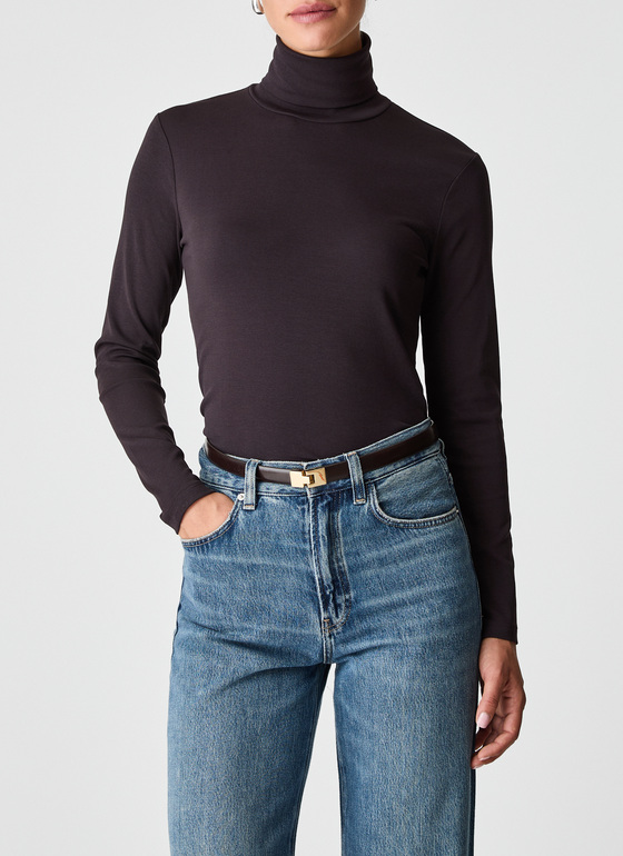 Bluse 1/1 Arm Dark Espresso Frontansicht