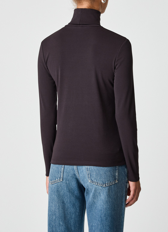 Bluse 1/1 Arm Dark Espresso Frontansicht