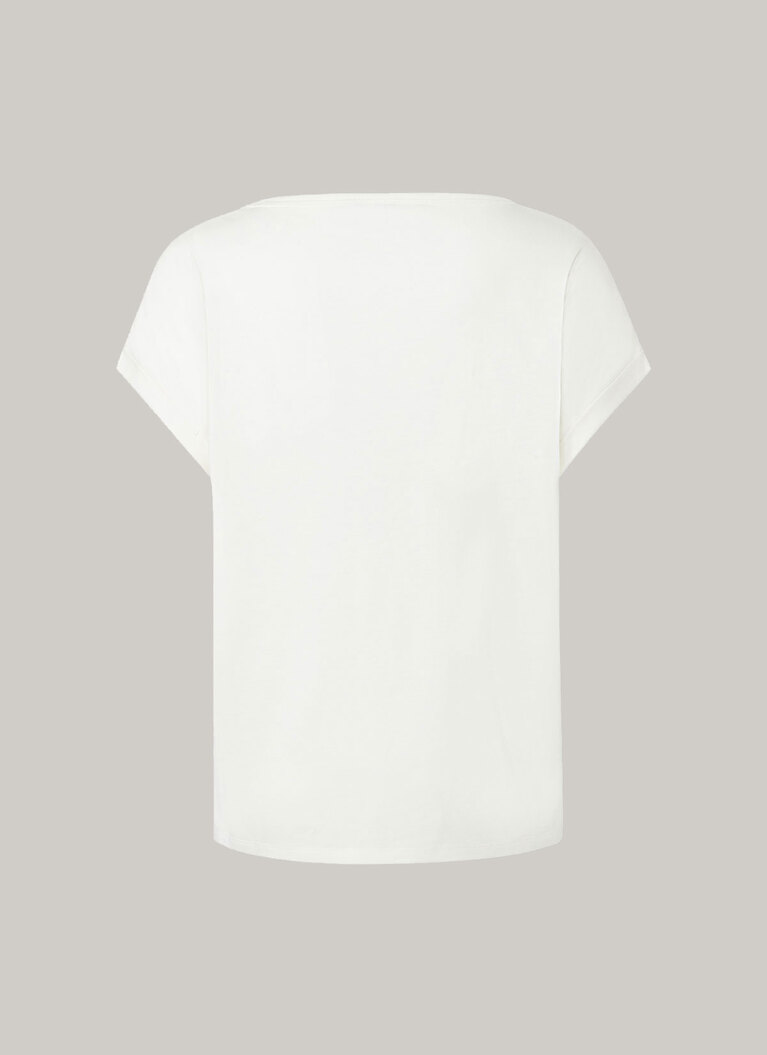 T-Shirt Rundhals 1/2 Arm, New White Rückansicht