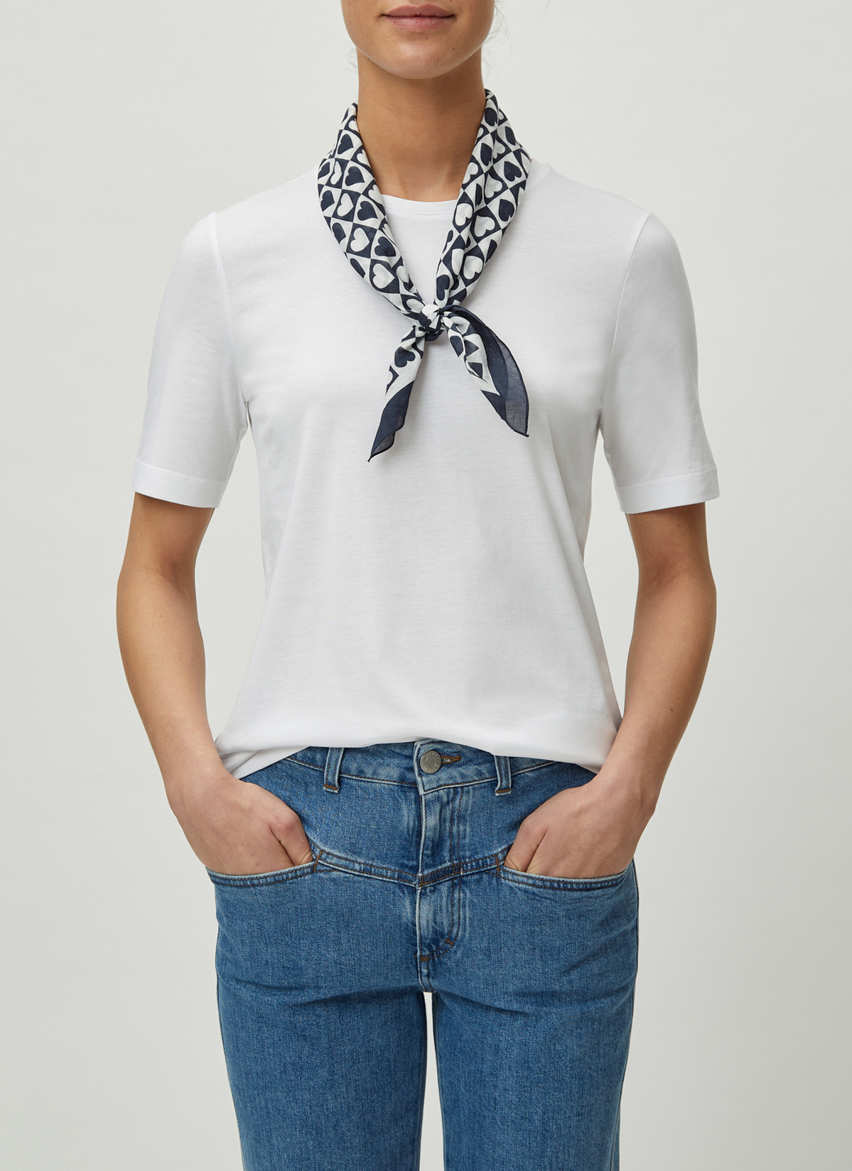 Sweat Jacke, Pure White Frontansicht