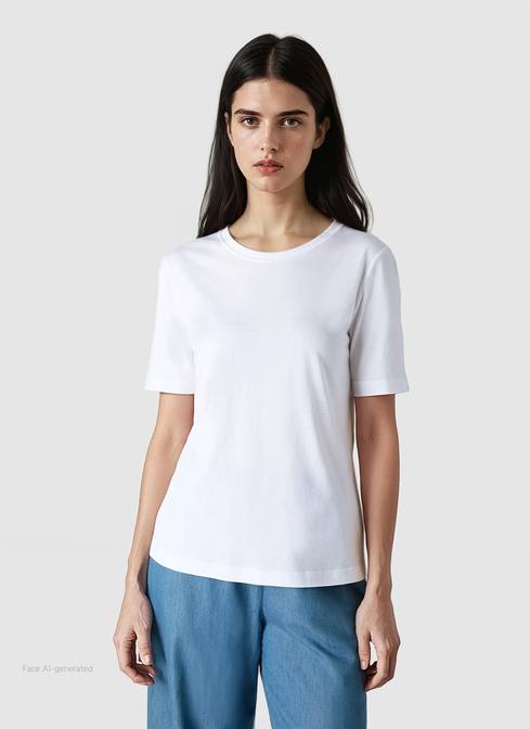 Rundhals T-Shirt width=