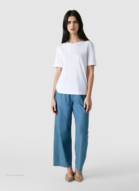 Rundhals T-Shirt width=