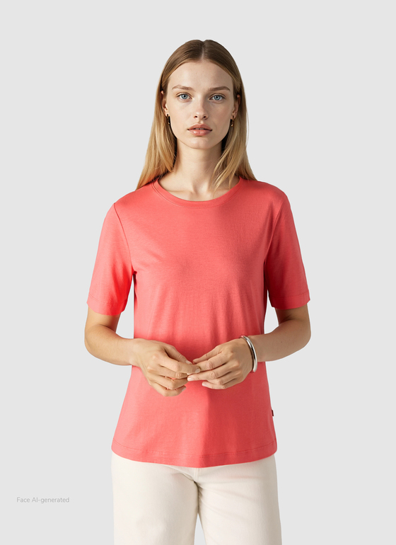 Rundhals T-Shirt Flamingo Frontansicht