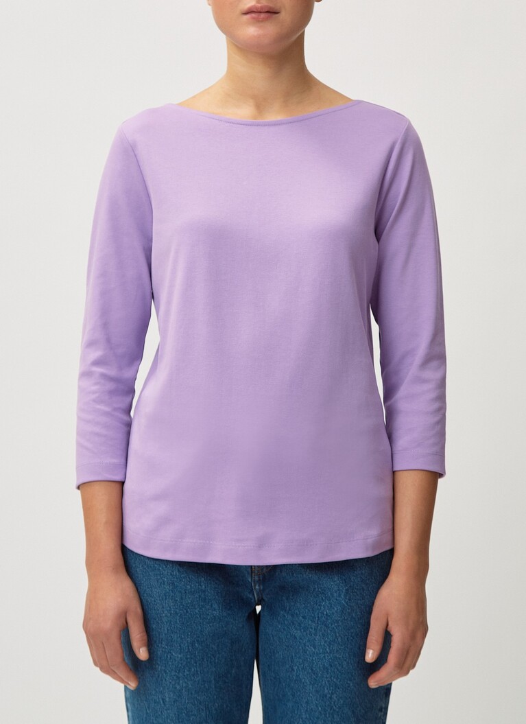T-Shirt Rundhals 1/2 Arm, Purple Cream Detailansicht 1